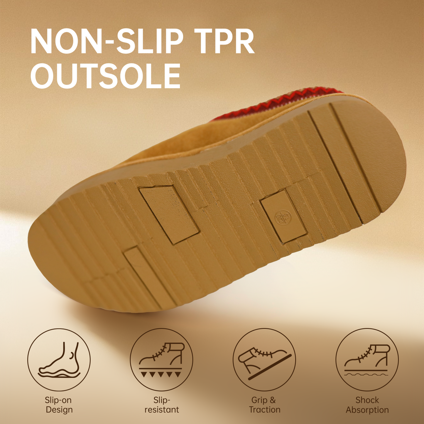 TERO WarmTeddy Premium Fluffy Lined Suede Slippers (Copy)