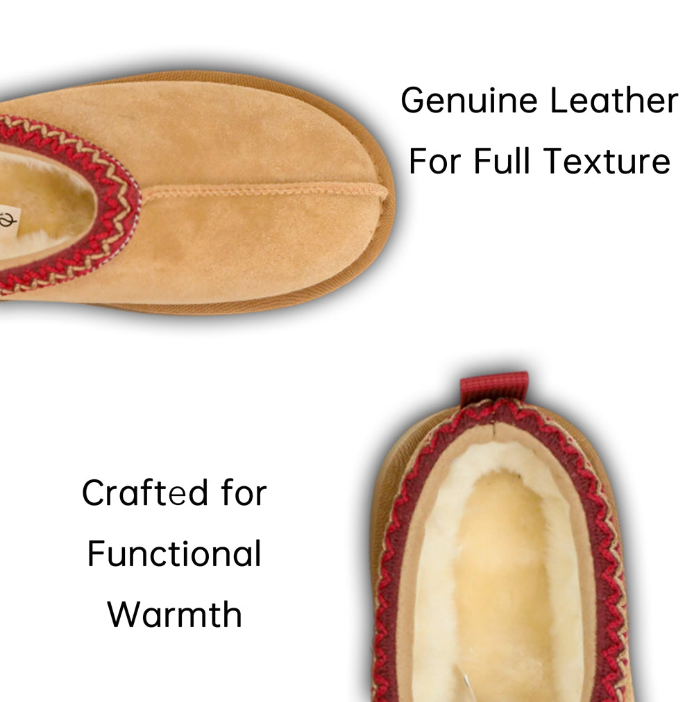 TERO WarmTeddy Premium Fluffy Lined Suede Slippers