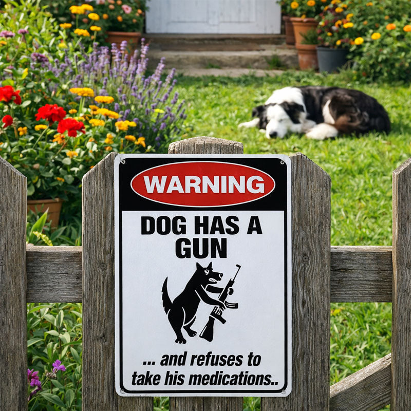 "Guard Dog" Humorous Warning Sign 🐶 — Give Your Neighbors Something to Talk About