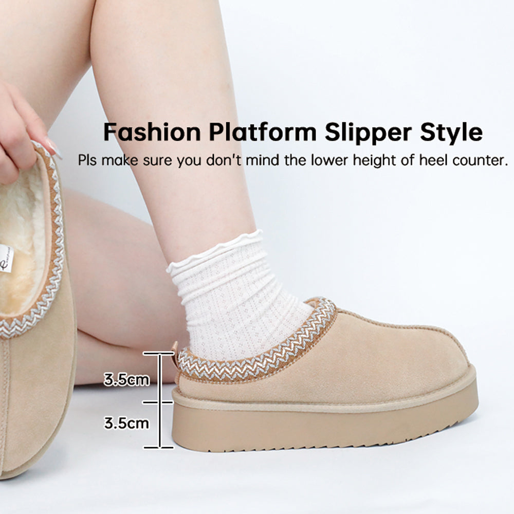 TERO WarmTeddy Premium Fluffy Lined Suede Slippers (Copy)