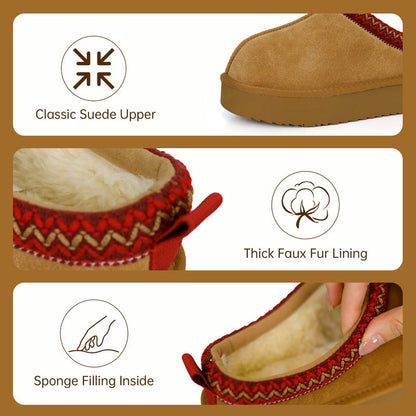 TERO WarmTeddy Premium Fluffy Lined Suede Slippers (Copy)